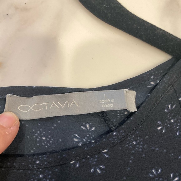 Blue Ruffled Relaxed Blouse - Picture 3 of 4